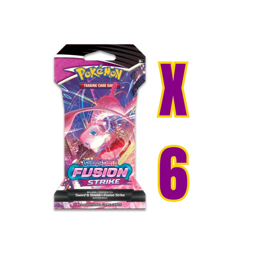 Pokemon TCG: Fusion Strike x6 Sleeved Pack Deal