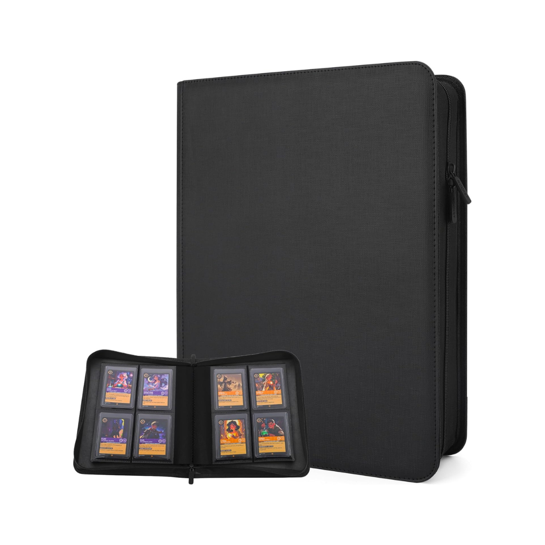 4 Pocket Black Topload Binder (Holds 144 Top Loaders) PokNOLA Collectibles 4 Pocket Black Topload Binder (Holds 144 Top Loaders) PokNOLA Collectibles