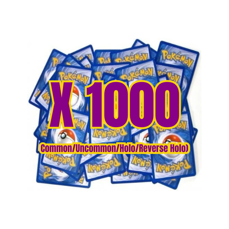 Pokemon Lot of 1000 Single Cards (Various Sets) PokNOLA Collectibles Pokemon Lot of 1000 Single Cards (Various Sets) PokNOLA Collectibles