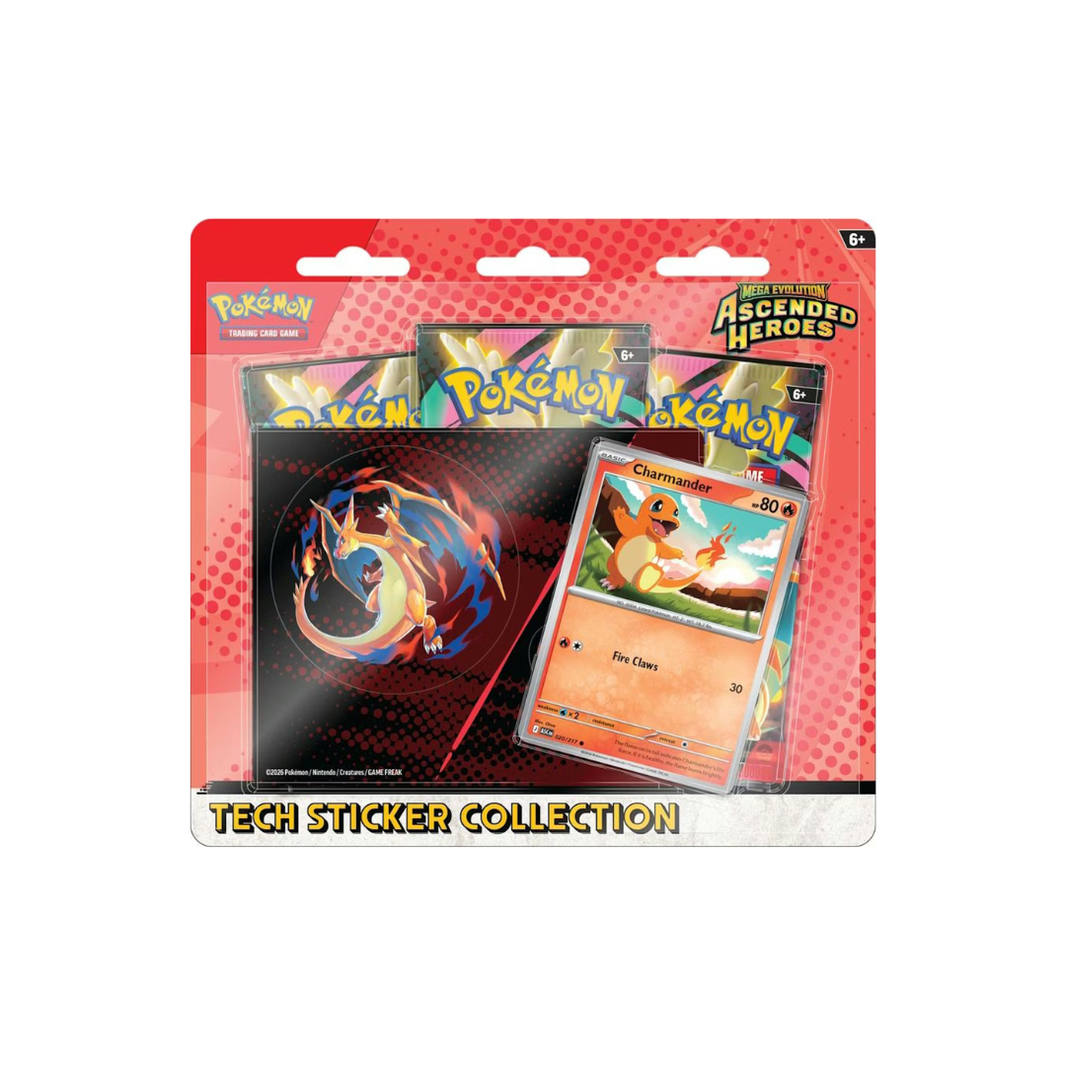 Pokemon TCG: Mega Evolution Ascended Hereos Tech Sticker Collection (Charmander or Gastly)